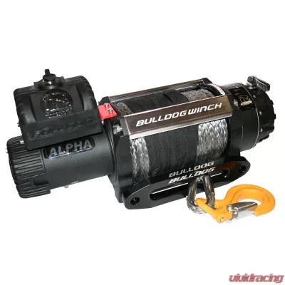 Bulldog Winch 15,000 LB Truck Winch 80 Ft Synthetic Rope Roller Fairlead - 10048
