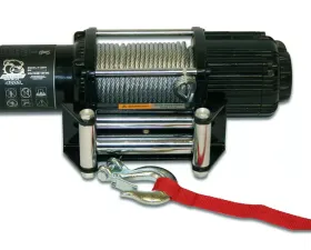 Bulldog Winch 4,000 LB UTV Winch 55 Ft Wire Rope Two Switches Mounting Channel Roller Fairlead