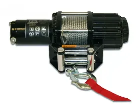 Bulldog Winch 3,500 LB UTV Winch 50 Ft Wire Rope Two Switches Mounting Channel Roller Fairlead