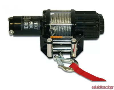 Bulldog Winch 3,500 LB UTV Winch 50 Ft Wire Rope Two Switches Mounting Channel Roller Fairlead - 15005