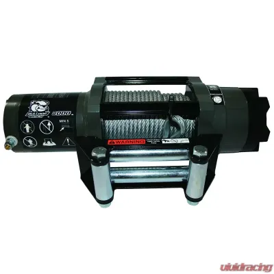 Bulldog Winch 6,000 LB Powersports Winch 50 Ft Wire Rope Roller Fairlead - 15022