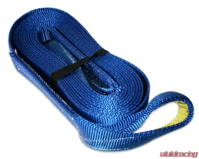 Bulldog Winch Recovery Strap 3 Inch x 30 Foot 30 000 LB BS Polyester Blue - 20030