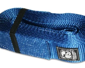 Bulldog Winch Recovery Strap 4 Inch x 30 Ft 40 000 LB BS Polyester Blue