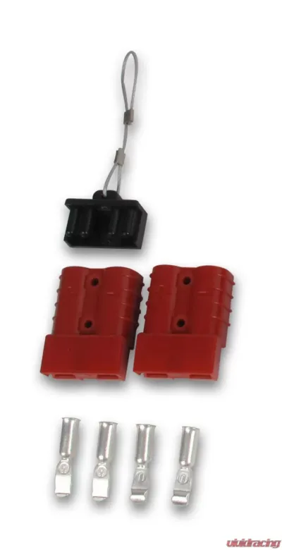 Bulldog Winch Quick Connect Set 50A 6AWG Includes Dust Cover W/Wire Tether - 20047