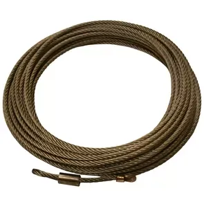 Bulldog Winch Winch Rope Wire 15001 5/32 Inch x 50 Foot (4mm x 15.2m) Includes Hook - 20102