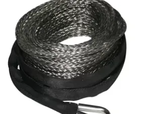 Bulldog Winch Synthetic Winch Rope 9.5mm x 75 Ft W/10 Ft Abrasion Sleeve