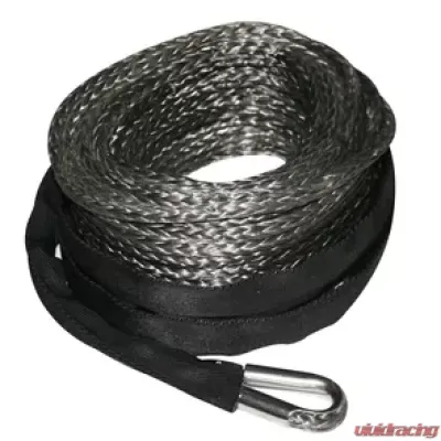 Bulldog Winch Synthetic Winch Rope 9.5mm x 75 Ft W/10 Ft Abrasion Sleeve - 20124