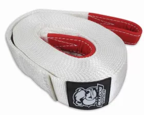 Bulldog Winch Snatch Strap 3 inchx30 Foot 19.8k BS 10k WLL White
