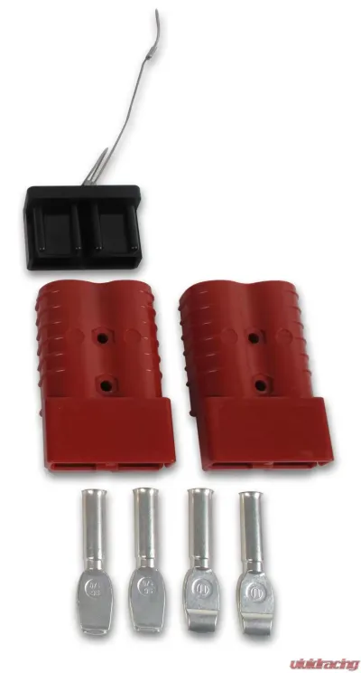 Bulldog Winch Quick Connect 350A 1 Pair W/1/0AWG Terminals W/Dust Cover Wire Tether - 20172