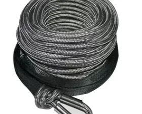 Bulldog Winch AR Synthetic Winch Line 9mm x 100 Foot 6 to 8k Gray