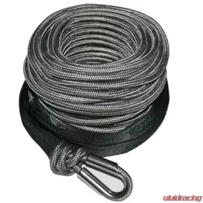 Bulldog Winch AR Synthetic Winch Line 9mm x 100 Foot 6 to 8k Gray - 20200