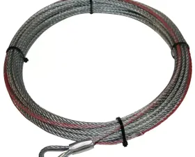 Bulldog Winch Winch Rope Wire for 15022 6k 6.4mmx55 Foot Gray