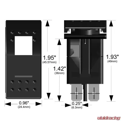 Bulldog Winch Rocker Switch On/Off 5 Pin White - 20255