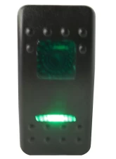 Bulldog Winch Rocker Switch On/Off 5 Pin Green                                     - 20257 - Image 2