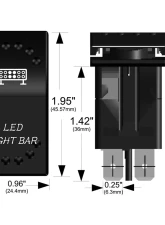 Bulldog Winch Rocker Switch On/Off 5 Pin LED Light Bar White                                     - 20260 - Image 4