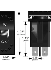 Bulldog Winch Winch In Out Switch 4 pin White Momentary(In) Center Off Momentary(Out) White                                     - 20261 - Image 2