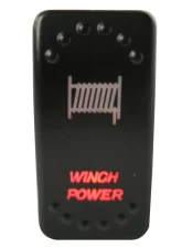 Bulldog Winch Winch Power Rocker Switch - On/Off 5-Pin-Red                                     - 20262 - Image 2