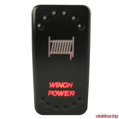 Bulldog Winch Winch Power Rocker Switch - On/Off 5-Pin-Red - 20262