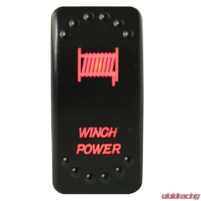 Bulldog Winch Winch Power Rocker Switch - On/Off 5-Pin-Red - 20262