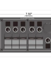 Bulldog Winch 5-Switch Voltmeter Panel W/Breakers Black                                     - 20267 - Image 5