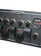 Bulldog Winch 5-Switch Voltmeter Panel W/Breakers Black                                     - 20267 - Image 2