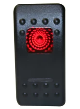 Bulldog Winch Rocker Switch - Momentary On/Off Lighted Red 3-Pin                                     - 20284 - Image 4