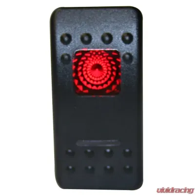 Bulldog Winch Rocker Switch - Momentary On/Off Lighted Red 3-Pin - 20284