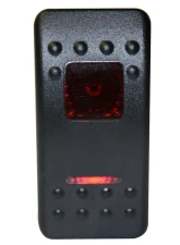 Bulldog Winch Rocker Switch - Momentary On/Off Lighted Red 3-Pin                                     - 20284 - Image 2