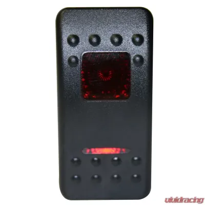 Bulldog Winch Rocker Switch - Momentary On/Off Lighted Red 3-Pin - 20284