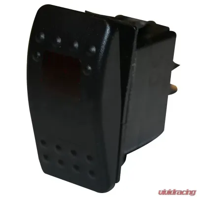 Bulldog Winch Rocker Switch - Momentary On/Off Lighted Red 3-Pin - 20284