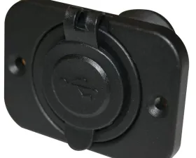 Bulldog Winch USB Power Socket Dual 5V 1A and 2.1A W/Cover and 3 Mounting Brackets