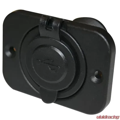 Bulldog Winch USB Power Socket Dual 5V 1A and 2.1A W/Cover and 3 Mounting Brackets - 20287