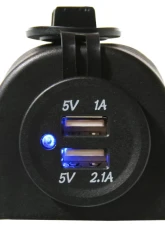 Bulldog Winch USB Power Socket Dual 5V 1A and 2.1A W/Cover and 3 Mounting Brackets                                     - 20287 - Image 2