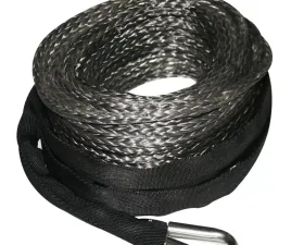 Bulldog Winch Synthetic Rope 12mm x 80 Foot Gray