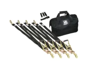 Bulldog Winch 9pc Ratcheting Tie-Down Strap Kit