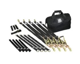 Bulldog Winch 17pc Ratcheting Tie-Down Strap Kit