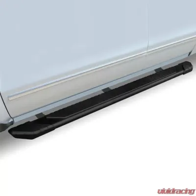 Raptor Series 5" Tread Step Slide Track Running Boards Black Textured Aluminum Nissan Titan XD Crew Cab 2004-2023 - 1907-0478BT