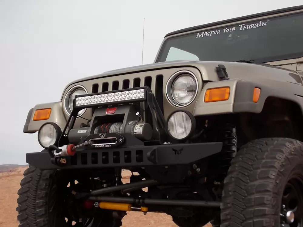 TJ/YJ Front Winch Bumper Bare Adventure 97-06 Wrangler TJ/ 87-95 Wrangler YJ TNT Customs - TBFFW