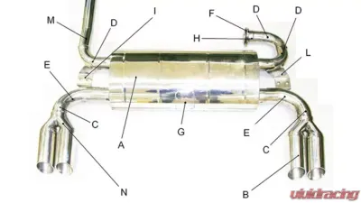 Tubi Style Exhaust Ferrari 208 GTB | GTS 1980-1981 - 01068112000