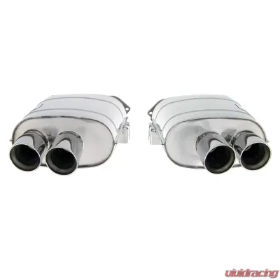 Tubi Style Stainless Steel Rear Mufflers Ferrari 550 Maranello | Barchetta 1998-2001 - 01069611000R