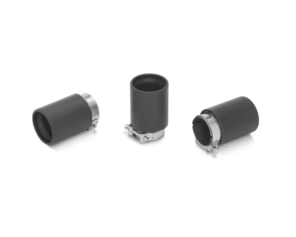 Tubi Style 94 mm End Tip -Black BMW  | Alfa Romeo Stelvio Quadrifolgio 2016-2021 - TSBLK094.025.A