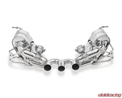 Tubi Style Stainless Steel Muffler w/By-Pass Valves Ferrari 458 Italia | Spider 2010-2015 - TSFE458C09.003.A