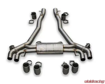 Tubi Style Rear Exhaust System w/Electric Valve BMW M5 F90 2018-2022 - TSBMWM5C18.001.AV