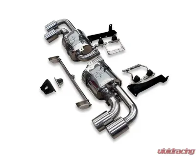 Tubi Style Double Homologated Exhaust w/Valves Ferrari F430 Coupe | Spider 2004-2009 - TSFE430C05.003.AS