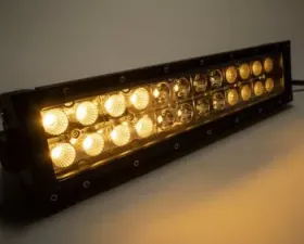Southern Truck 12.0 Inch Amber/White LED Light Bar Double Row Straight Combo Flood/Beam 72W DT Harness 79904 4,320 Lumens