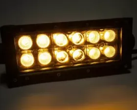 Southern Truck 6.0 Inch Amber/White LED Light Bar Double Row Straight Combo Flood/Beam 72W DT Harness 79904 2,160 Lumens