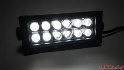 Southern Truck 6.0 Inch Amber/White LED Light Bar Double Row Straight Combo Flood/Beam 72W DT Harness 79904 2,160 Lumens - 77075