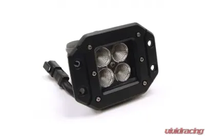 Southern Truck 2.0 Inch Square Cree LED Flood Flush Mount Light, Single Unit, Chrome Series Amber/White Includes Hardware, Harness Sold Separately - 77910