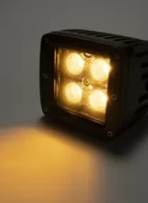 Southern Truck 2.0 Inch Square Cube Cree LED Lights Pair Chrome Series White/Amber W/Harness 79903                                     - 77911K - Image 2