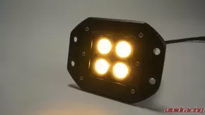 Southern Truck 2.0 Inch Square Flush Mount Cree LED Lights Pair Black Series White/Amber W/Harness 79903 - 77915K